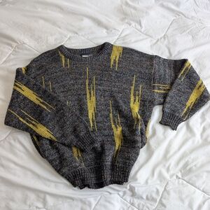 Vintage 80s/ 90s Vintage Wool Blend Knit Crewneck Sweater